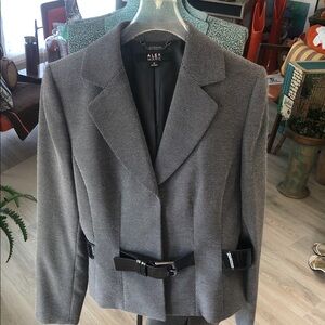 Stylish black and white Alex Marie jacket and skirt-sold as set only